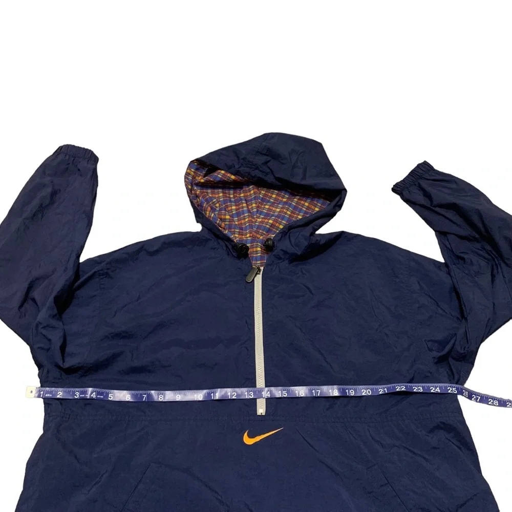 NIKE Menβs '90s Vintage Nike Reversible Plaid Windbreaker
Fireberry Size L !! - Picture 9 of 13